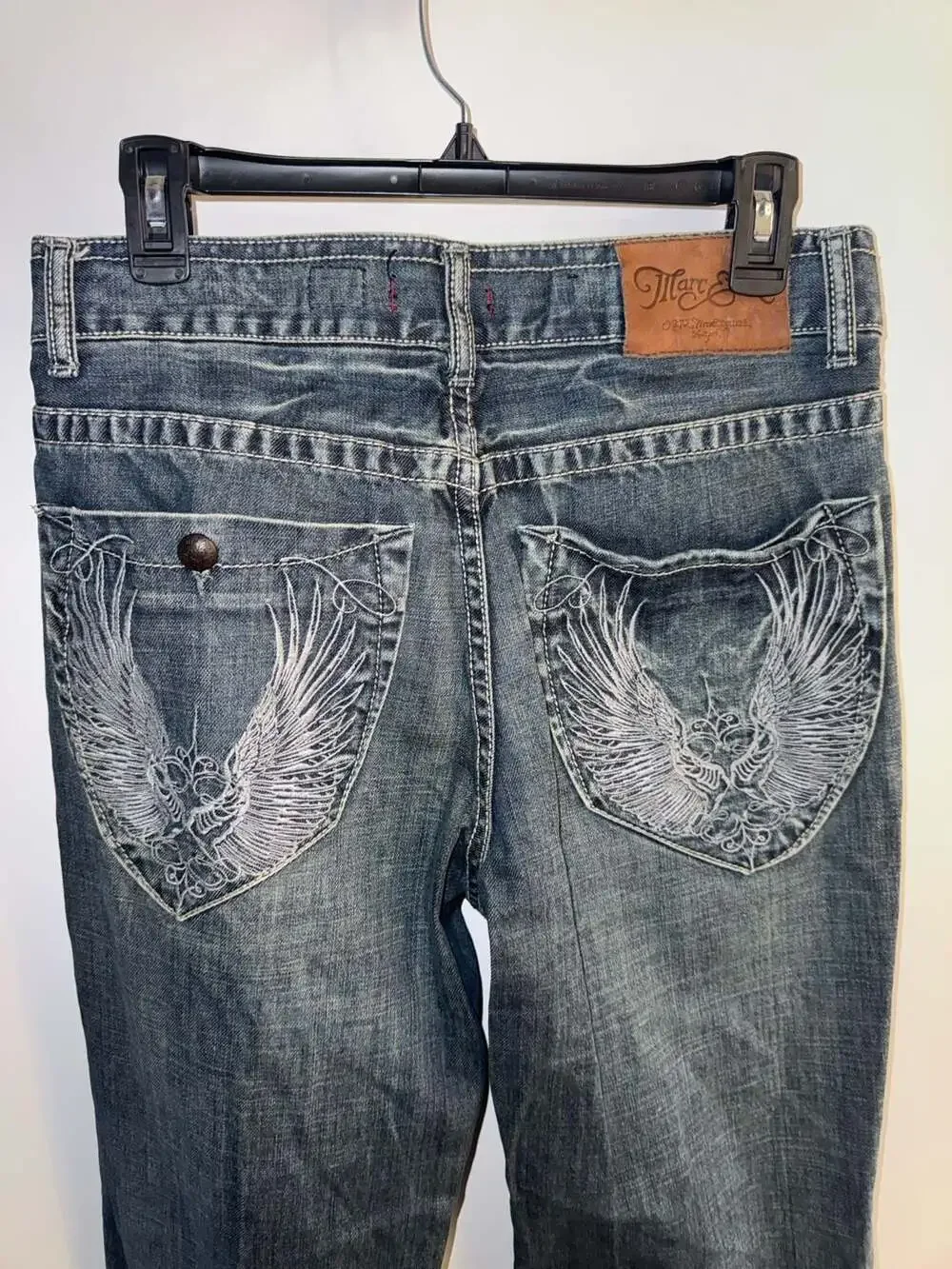 Marc Ecko Standard Fit Embroidered Wing Jeans Size 30